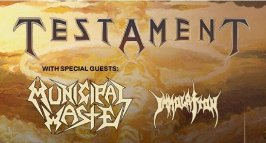 TESTAMENT REGRESA A ARGENTINA JUNTO A 2 INVITADOS ESPECIALES: MUNICIPAL WASTE E IMMOLATION